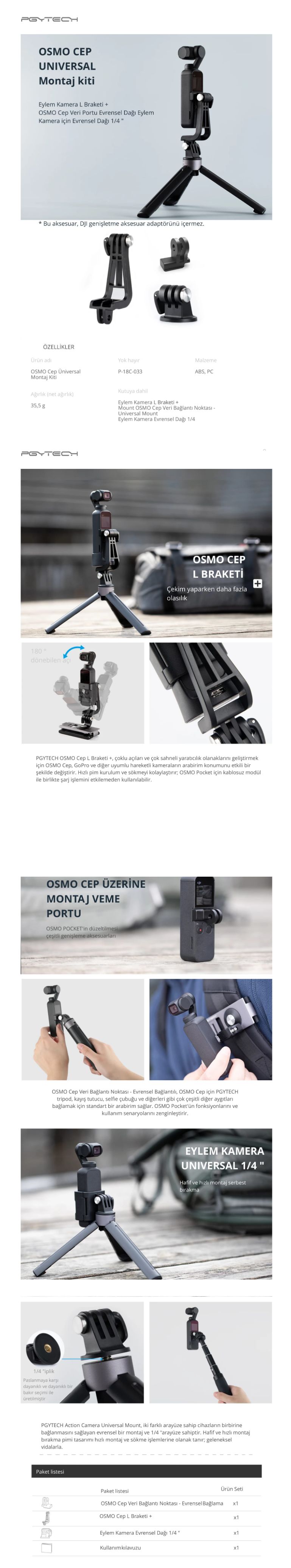 Osmo Pocket Universal Mount Kit