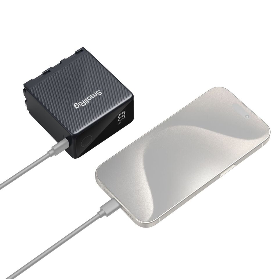 SmallRig 4469 Sony NP-F970 USB-C Şarj Edilebilir Kamera Pili (Siyah)