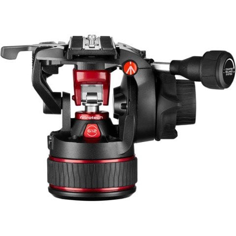 Manfrotto 612 Nitrotech Fluid Video Head and Aluminum Twin Leg Tripod (MVK612TWINGA)