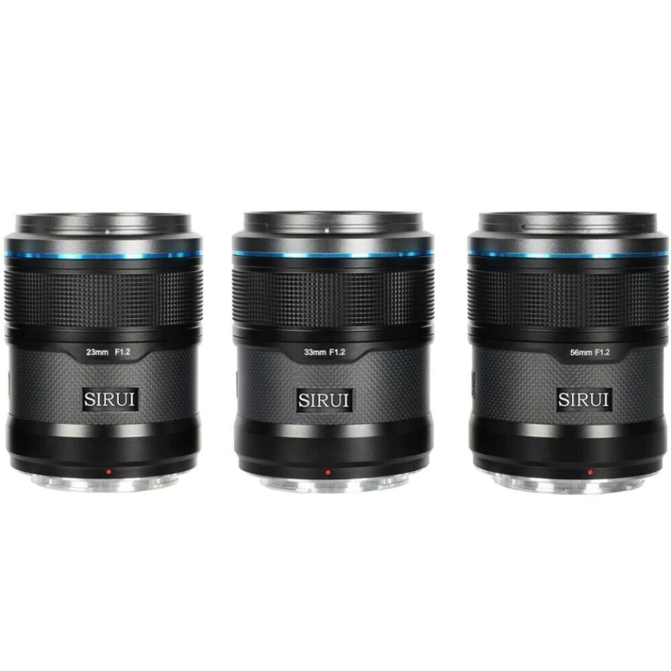 Sirui Sniper 23mm, 33mm & 56mm F1.2 Lens Kiti (X Mount, Siyah)