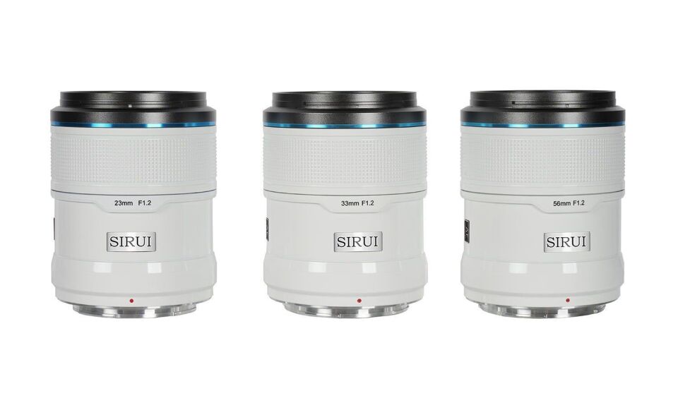 Sirui Sniper 23mm, 33mm & 56mm F1.2 Lens Kiti (E Mount, Beyaz)