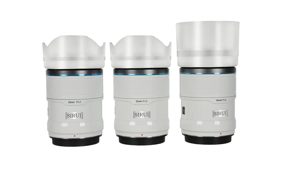 Sirui Sniper 23mm, 33mm & 56mm F1.2 Lens Kiti (X Mount, Beyaz)