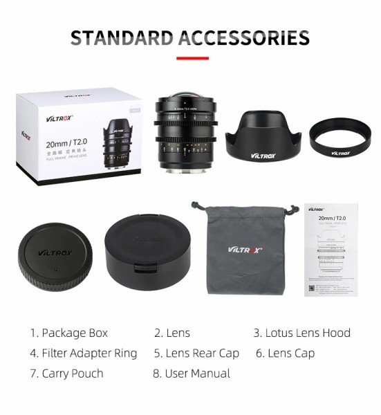 Viltrox S 20mm T2.0 Cine Lens (Leica L)