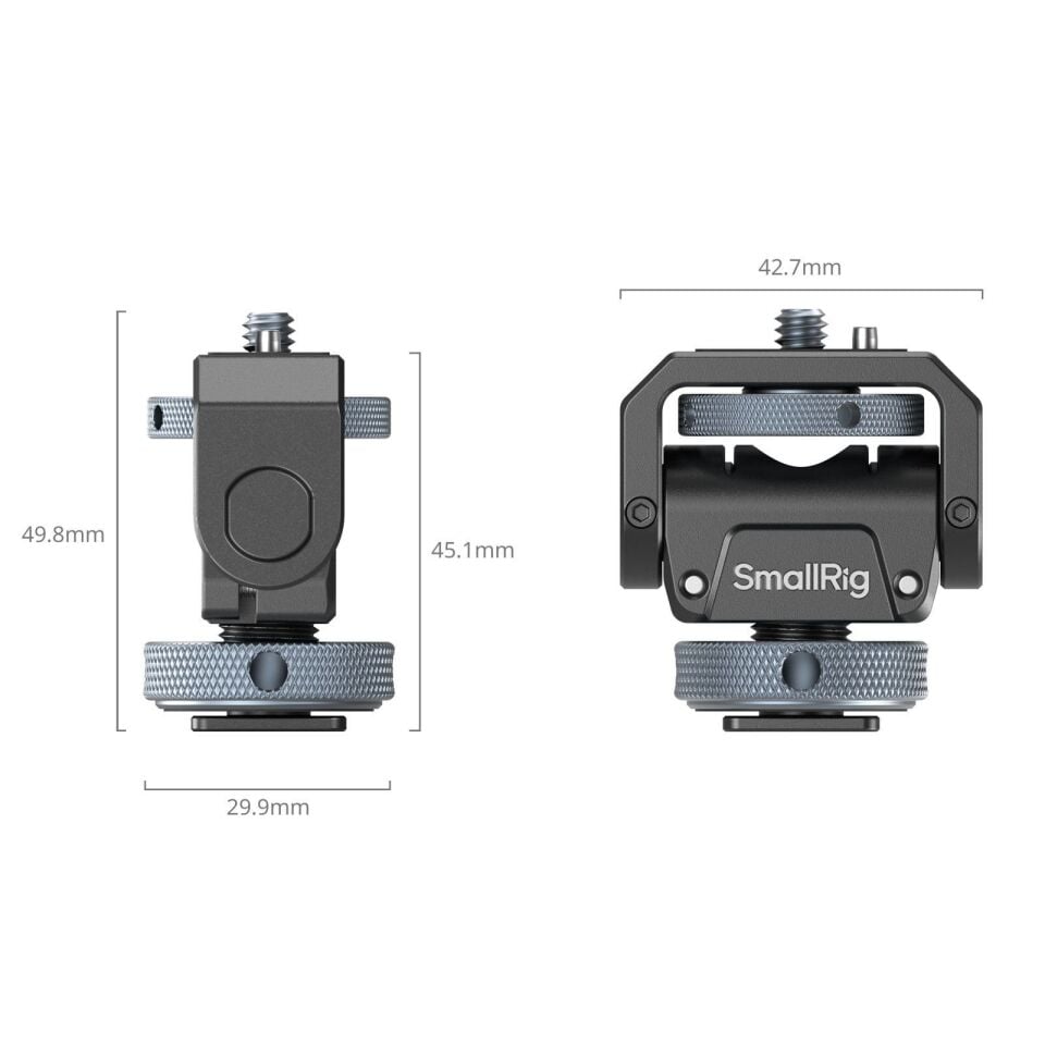 SmallRig 3809B Eğimli Ayarlanabilir Metal Monitör ve Işık Ayağı