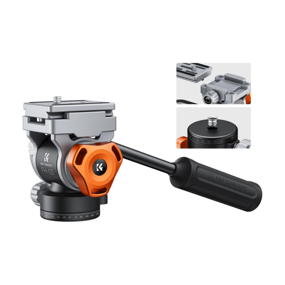 K&F Concept Profesyonel Video Tripod Başlığı
