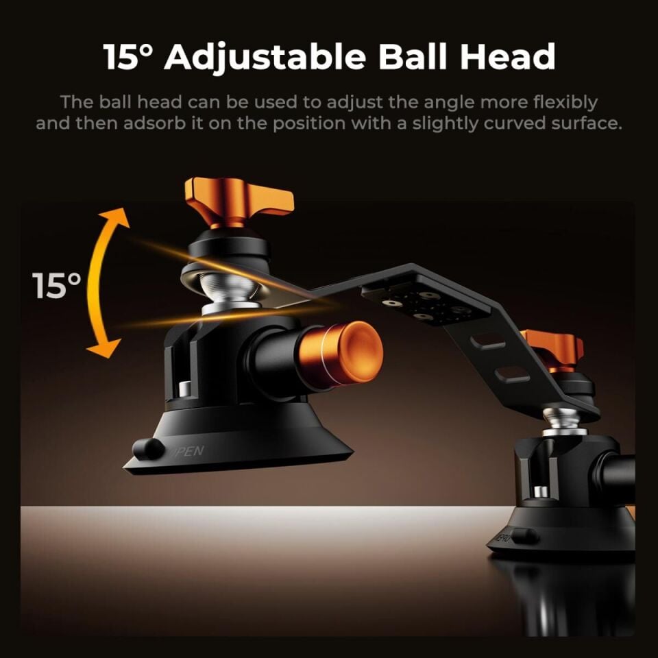 K&F Concept 3 in 1 Suction Cup Mount Kit + Extension Pole