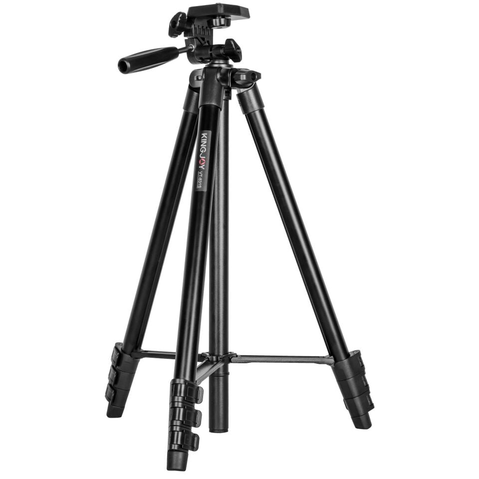 Kingjoy VT-831SCB Uzaktan Kumandali + Cep Telefonu Standli Video Tripodu Siyah (Medium)