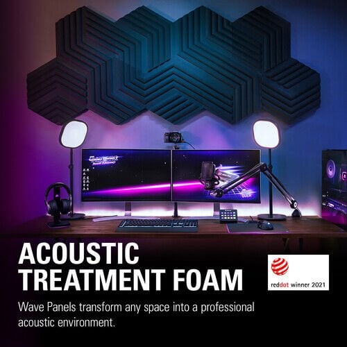 Elgato 10AAJ9901 Wave Köpük Akustik Paneller Başlangıç Seti (Siyah)