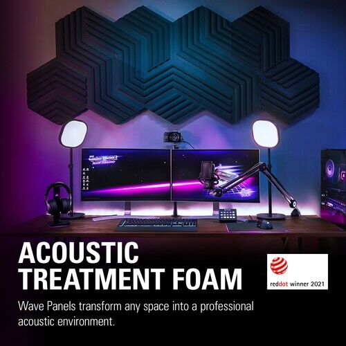 Elgato 10AAJ9901 Wave Köpük Akustik Paneller Başlangıç Seti (Siyah)