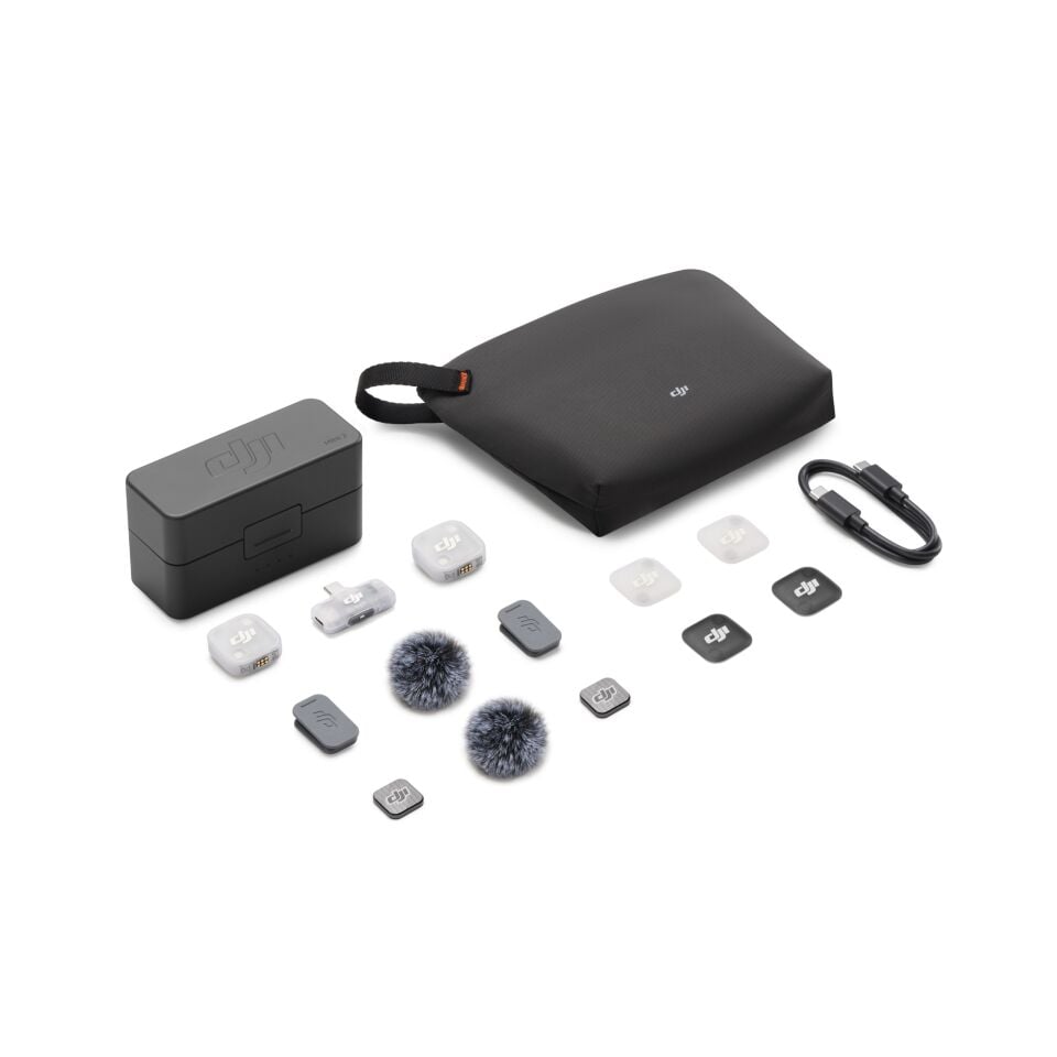DJI Mic Mini 2 Kablosuz Mikrofon (2 TX + 1 Mobil RX + Şarj Kutusu)
