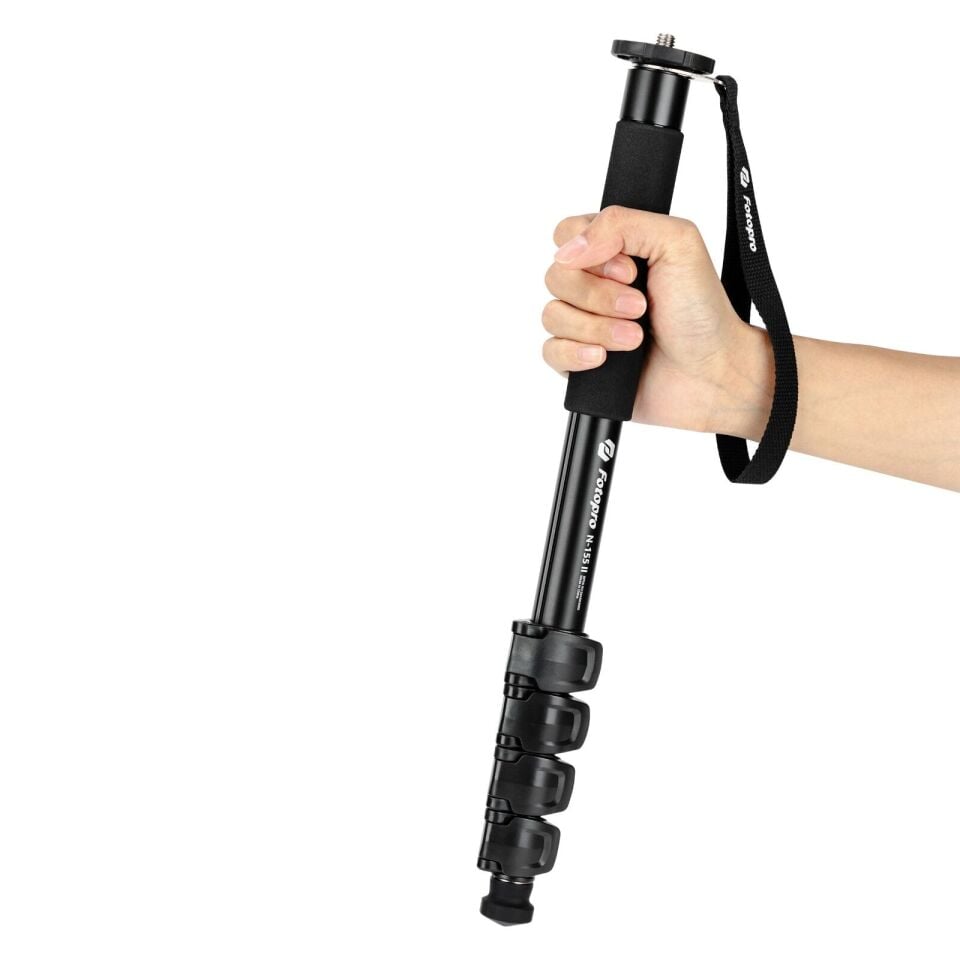 Fotopro N-155 II Kompakt Monopod 155 cm – Ultra Hafif Alüminyum Monopod