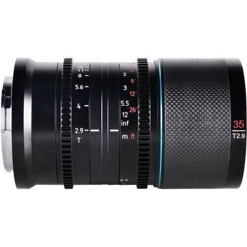 Sirui Saturn 35mm T2.9 1.6x Full-Frame Karbon Fiber Anamorfik Lens (E Mount, Nötr Flare)