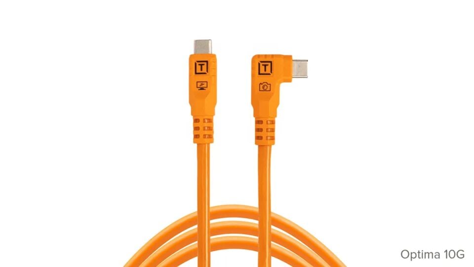 TetherPro Optima 10G USB-C  Straight to Right Angle Cable
