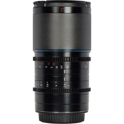 Sirui Saturn 75mm T2.9 1.6x Full-Frame Karbon Fiber Anamorfik Lens (E Mount, Mavi Flare)