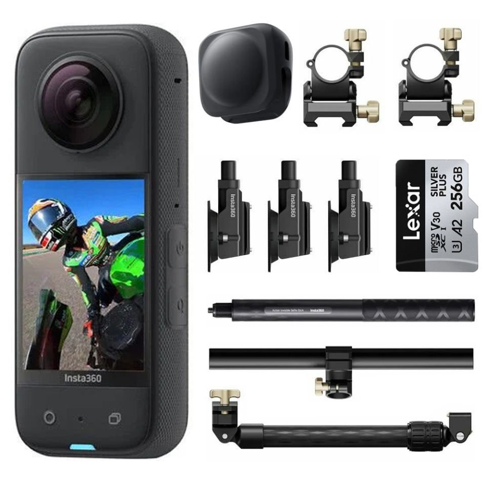 Insta360 X3 Araba Kiti (Üçlü Vantuz) + 256GB Hafıza Kartı