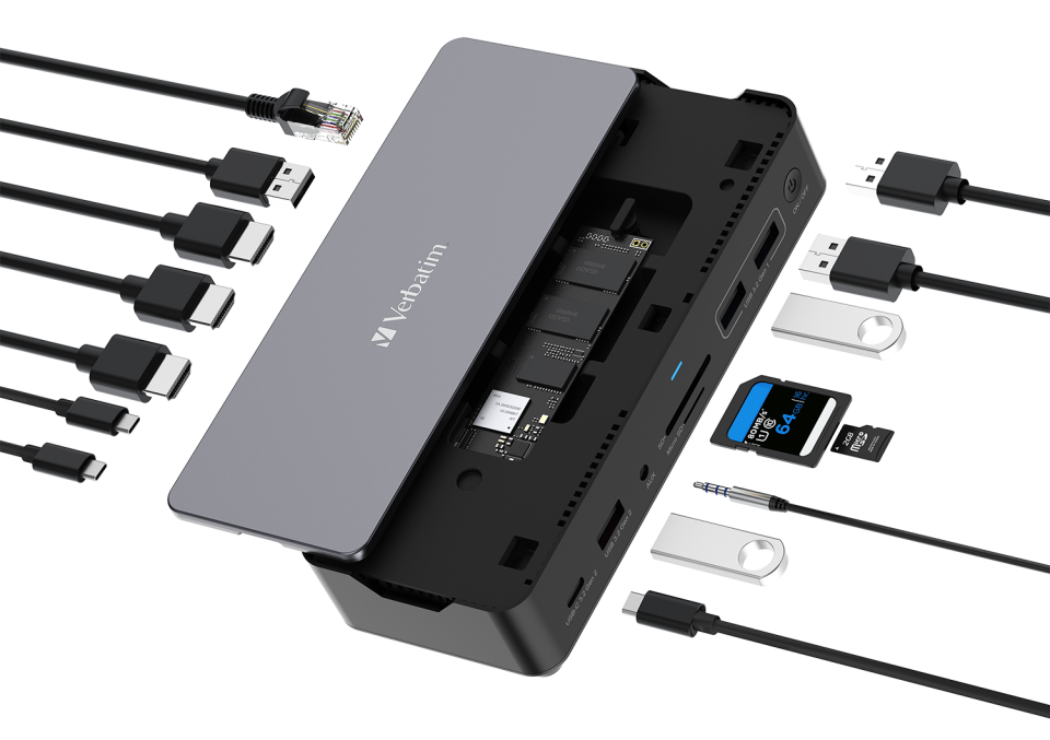 VERBATIM 32174 - USB-C DOCK 15P with SSD Slot CS-15SSD
