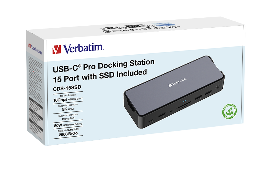 VERBATIM 32174 - USB-C DOCK 15P with SSD Slot CS-15SSD