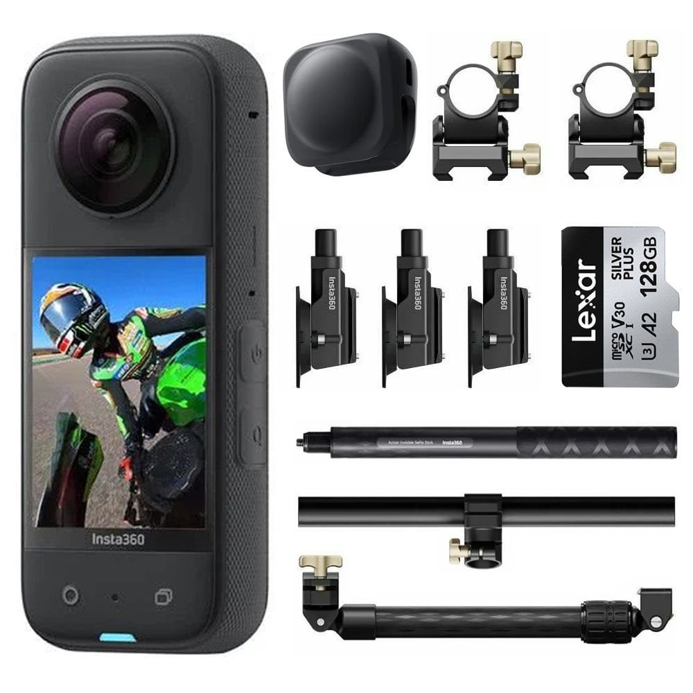 Insta360 X3 Araba Kiti (Üçlü Vantuz) + 128GB Hafıza Kartı