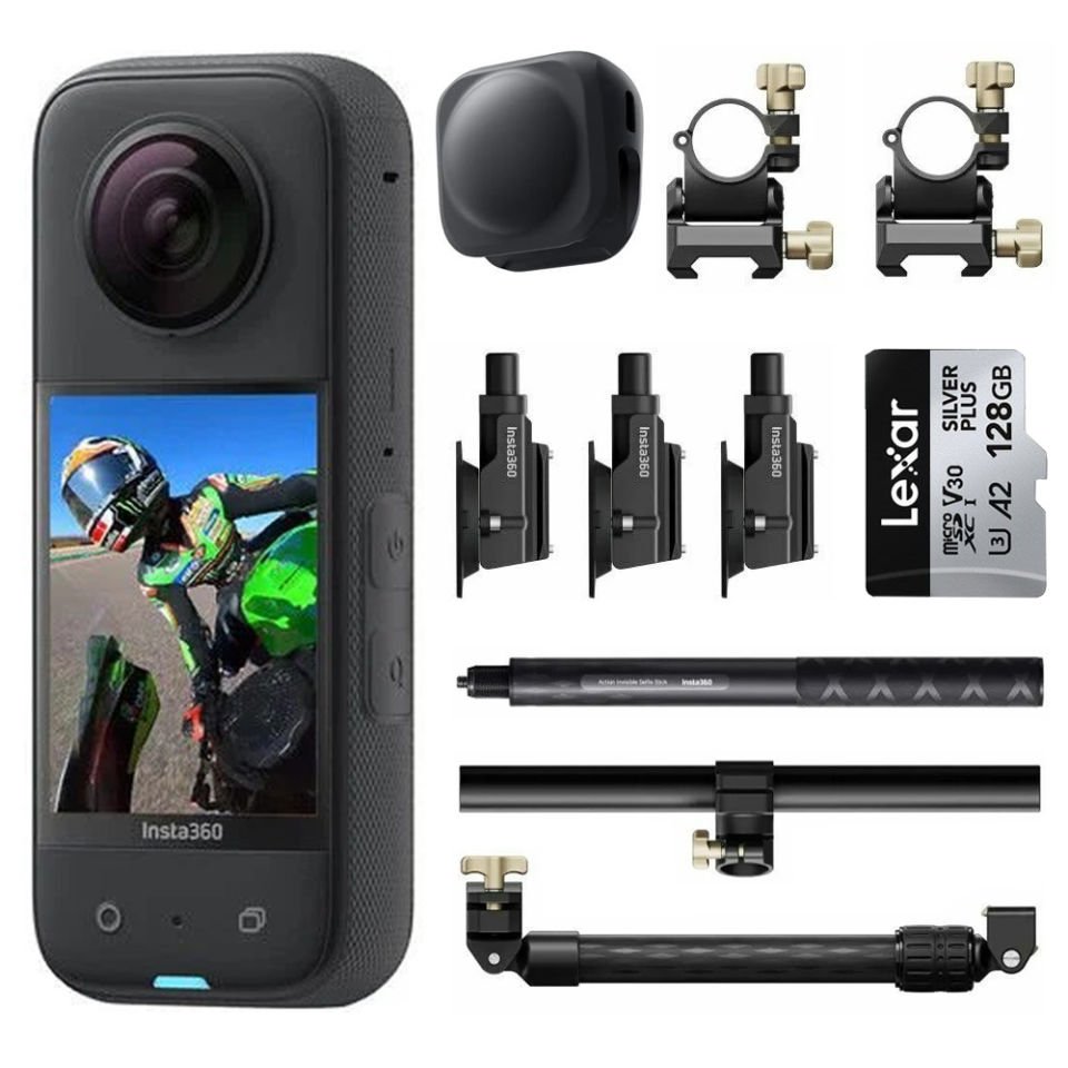 Insta360 X3 Araba Kiti (Üçlü Vantuz) + 128GB Hafıza Kartı