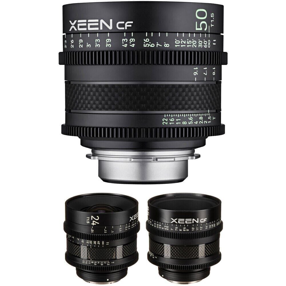 XEEN CF 24, 50, 85mm T1.5 Cine 3'lü Set (Arri PL)