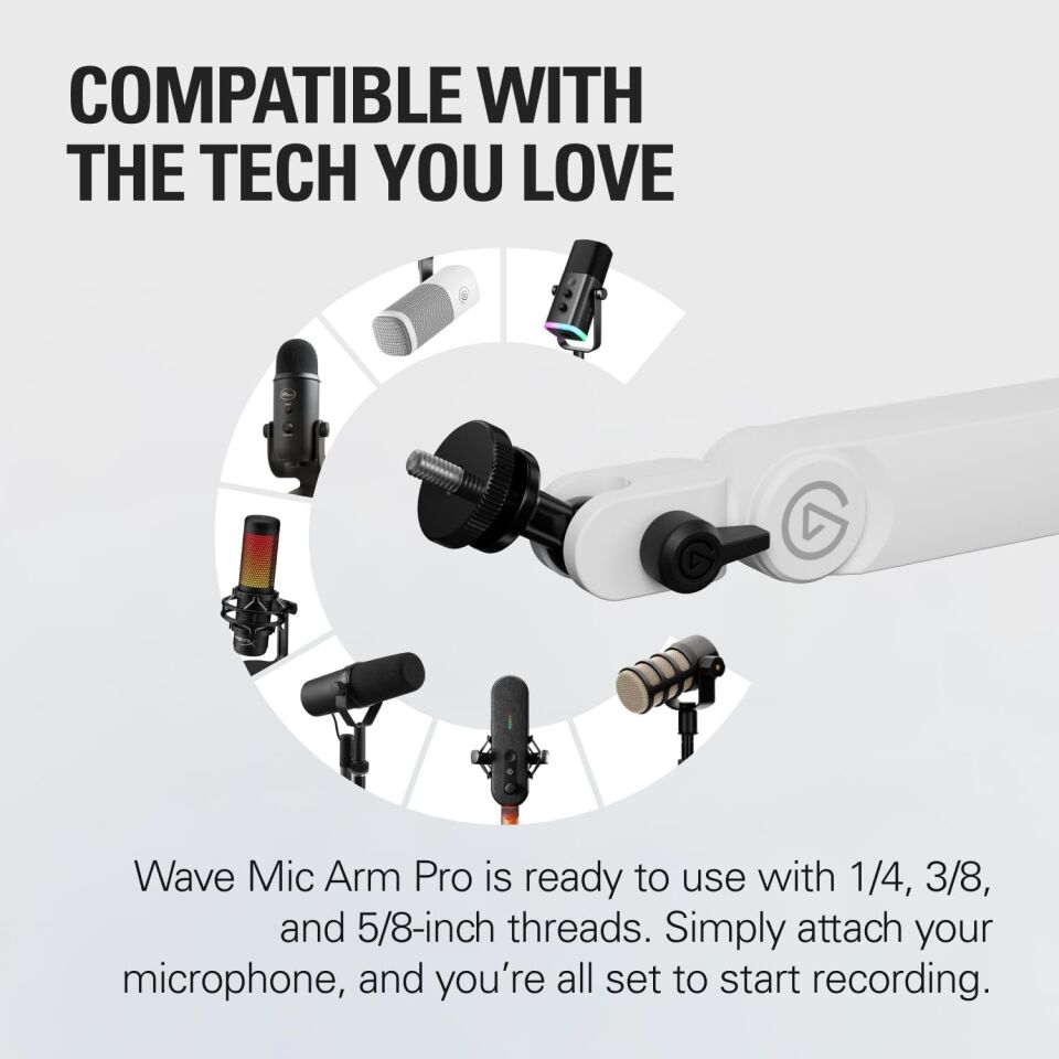 Elgato 10AAT9911 Wave Mic Arm Pro (Beyaz)