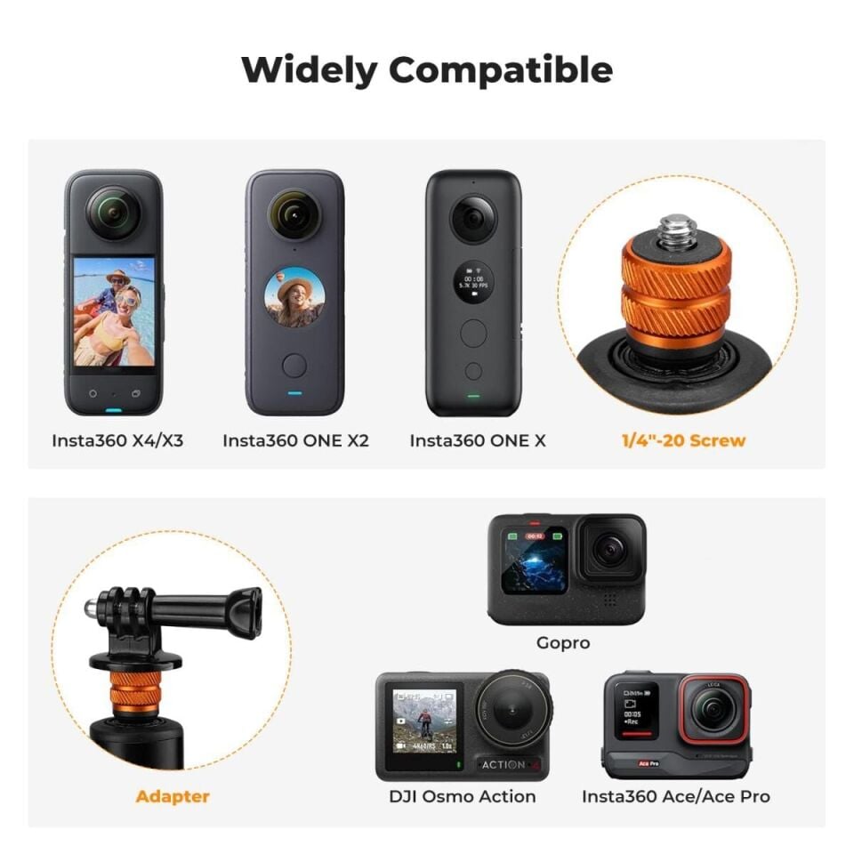 K&F Concept Görünmez Selfie Çubuğu & Tripod (120cm)