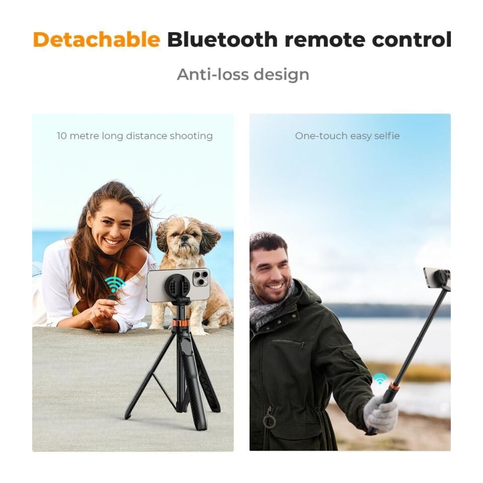 K&F Concept iPhone Uyumlu MagSafe Selfie Çubuğu & Tripod (162cm)