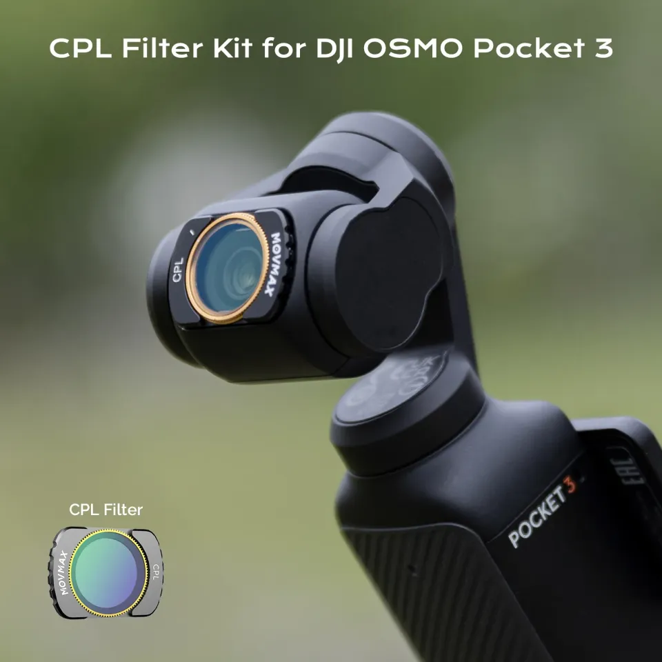 Movmax VND2-32 + Black Mist 1/4 + CPL Filter Set For DJI Pocket 3