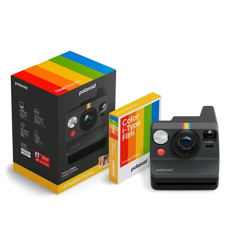 Polaroid Now Gen 3 Color Film Bundle (8 film)-  Black