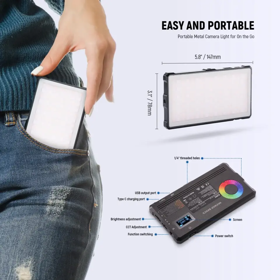 NEEWER SL90C RGB Mini Mobil Video Işığı