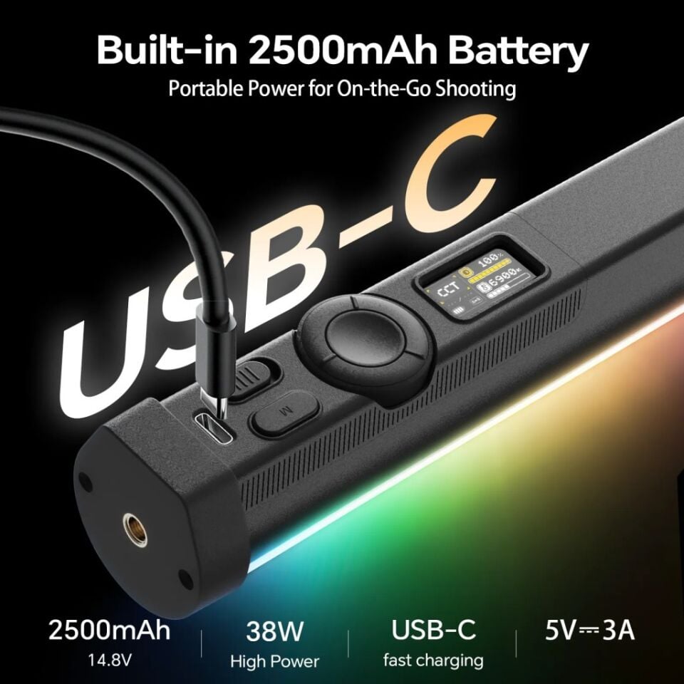 Photoolex B1200 120cm 38W APP Kontrollü RGB Tube LED Işık - LS-158PL-01