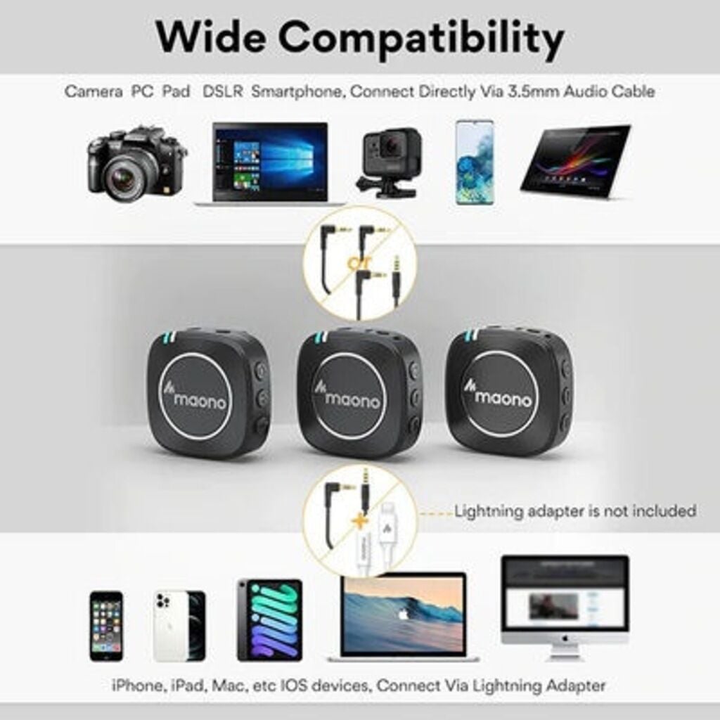 Maono Au-Wm820A2 Dual Kablosuz Yaka Mikrofonu