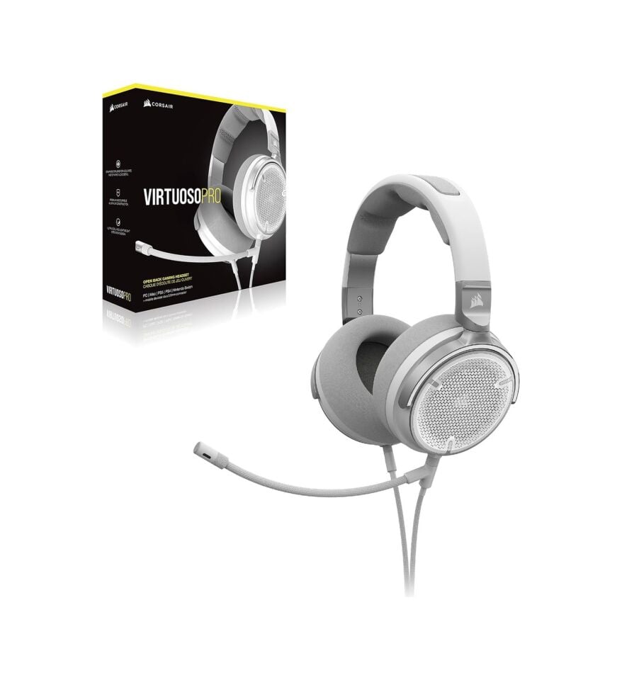 Corsair Virtuoso Pro Open Back Açık Arkalı Streaming/gaming Headset Carbon /beyaz Beyaz