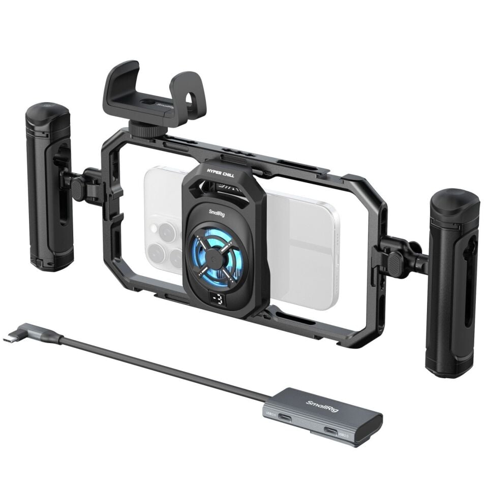 SmallRig 5276 Hepsi Bir Arada Termal Canlı Yayın ve Video Çekim El Tipi Telefon Kafesi Kiti