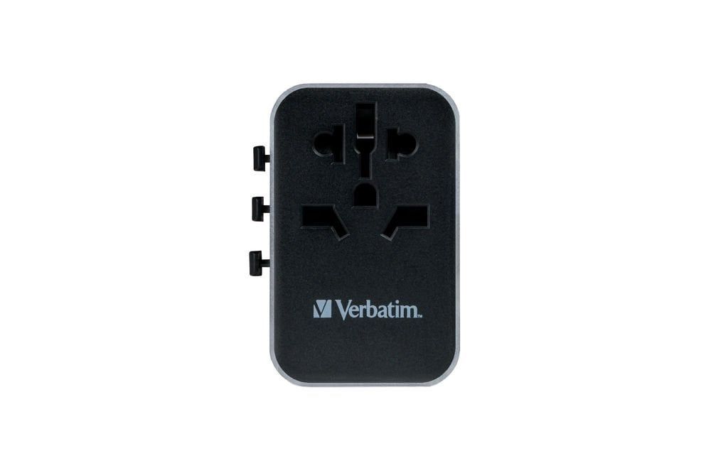 Verbatim UTA-04 Evrensel Seyahat Adaptörü - PD61W / QC / 3xUSB / 2xType-C