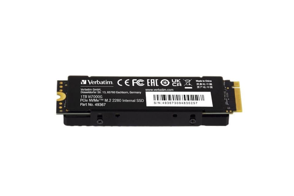 Verbatim 1TB VI7000G M.2 NVME PCIE GEN 4 SSD (Okuma 7400MB/sn. - Yazma 5500MB/sn.)