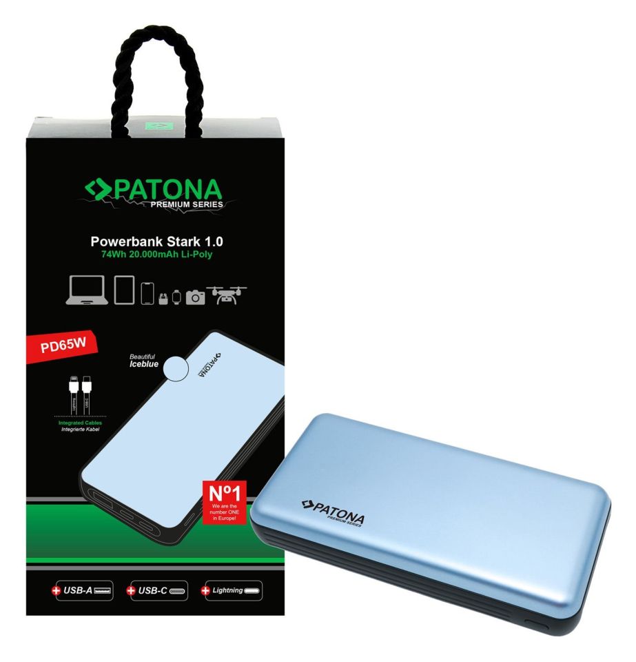 Patona 9991 Premium Powerbank Stark 1.0, PD65W, 20.000mAh