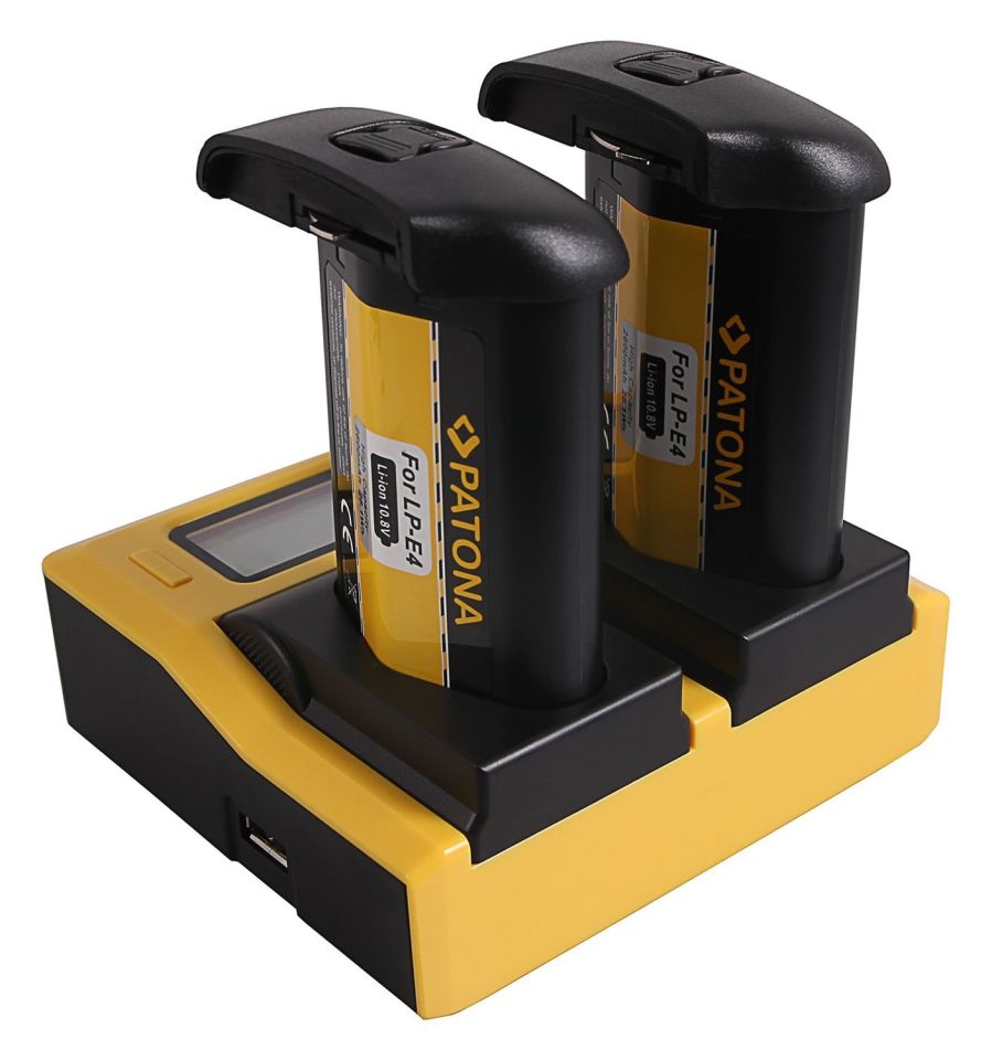 PATONA 7686 Dual LCD USB Charger Canon LP-E4 LP-E19