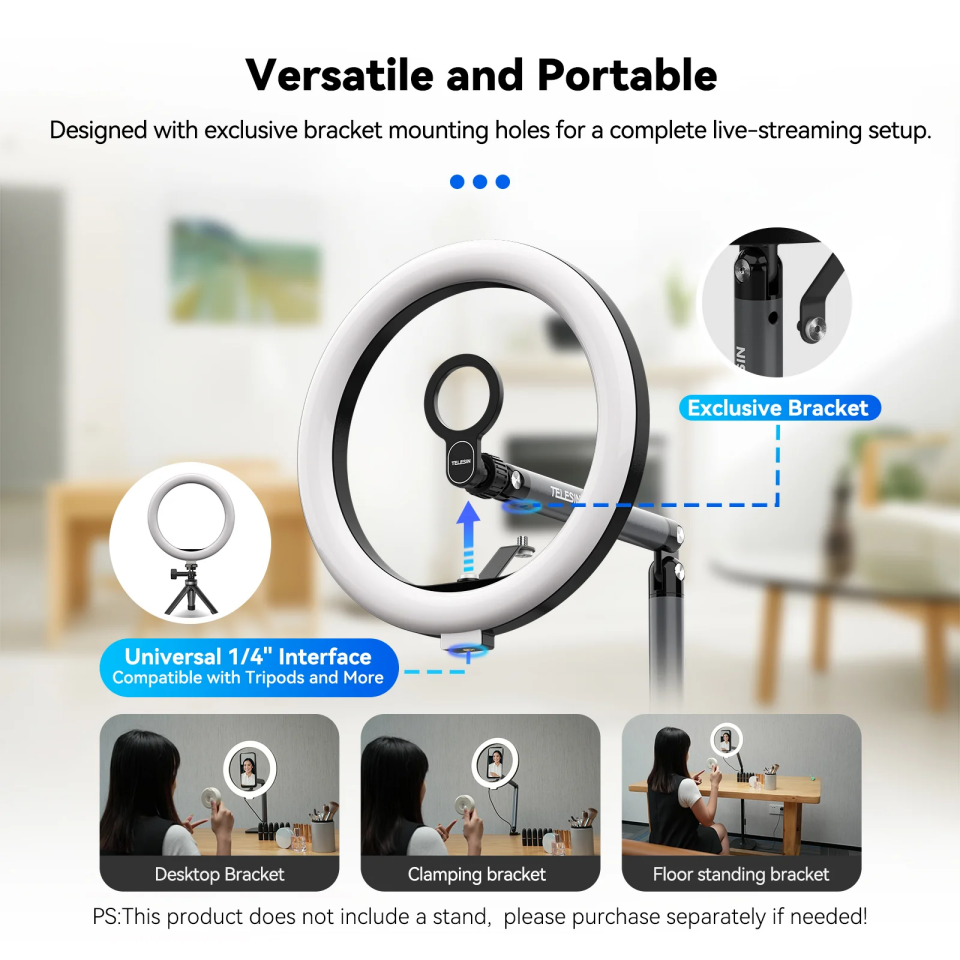 Telesin Selfie Ring Light (10inç)