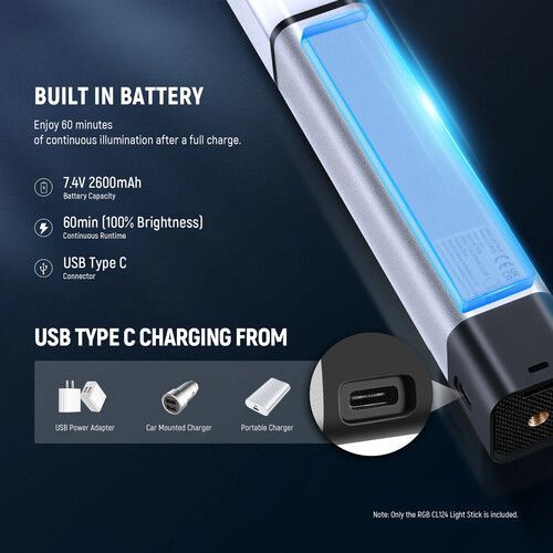 Neewer CL124 RGB El Tipi LED Işık Tüpü
