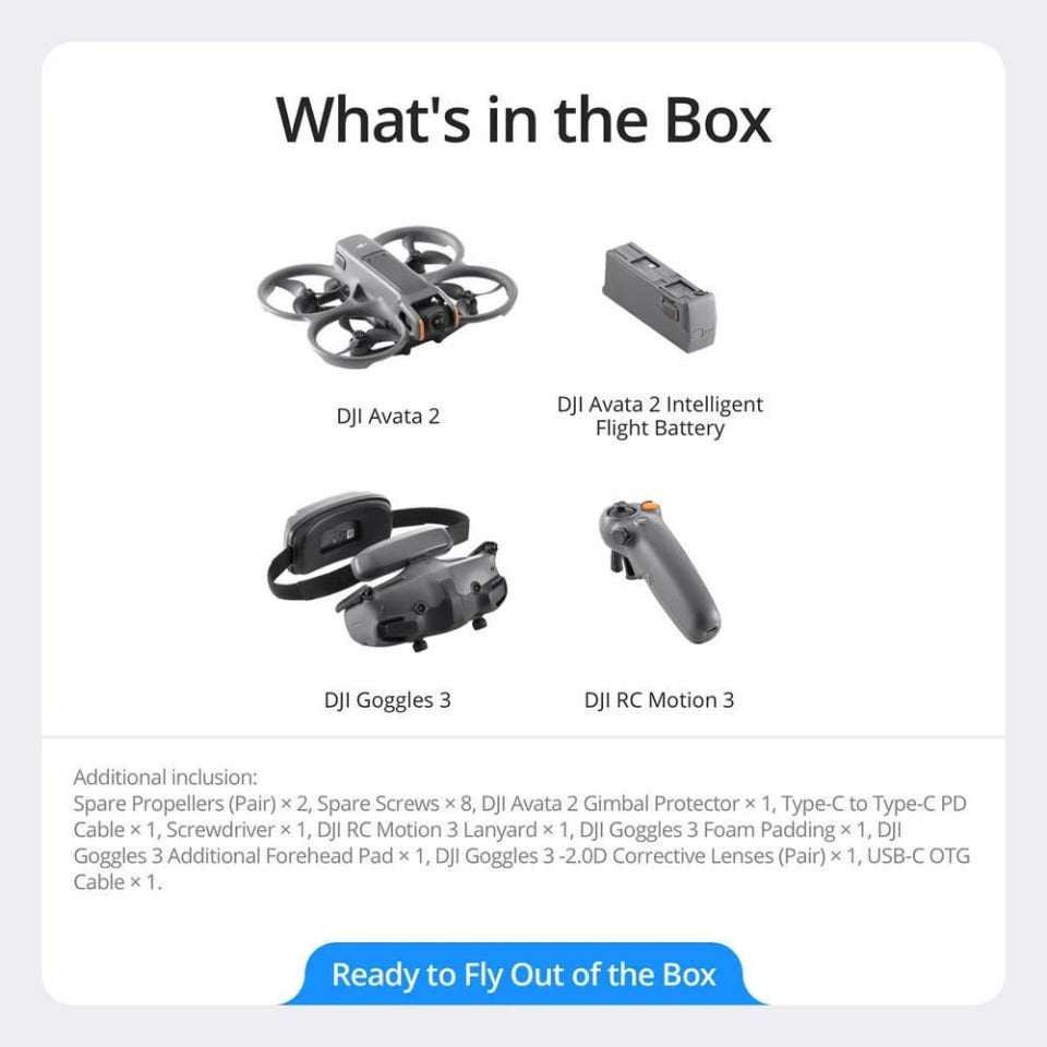 DJI Avata 2 Fly More Combo (Tek Batarya)