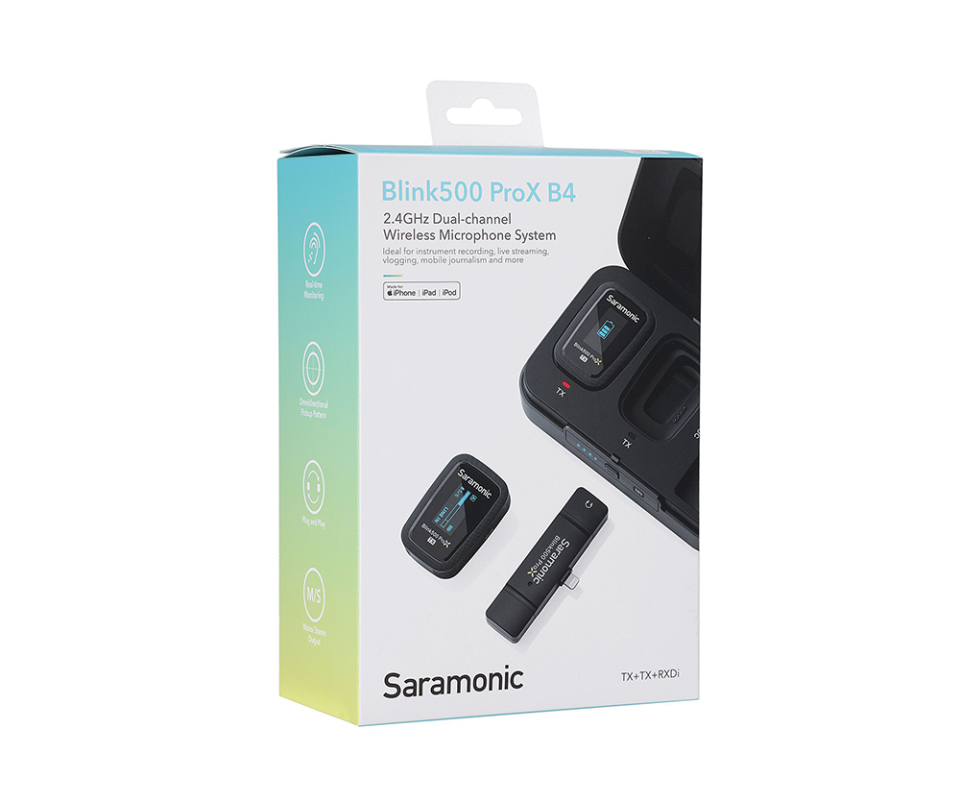 Saramonic Blink500 ProX B4 Kablosuz İkili Mikrofon (Iphone)