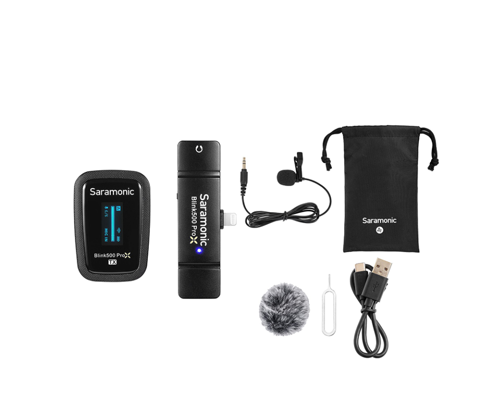 Saramonic Blink500 ProX B3 Kablosuz Tekli Yaka Mikrofonu (Iphone)
