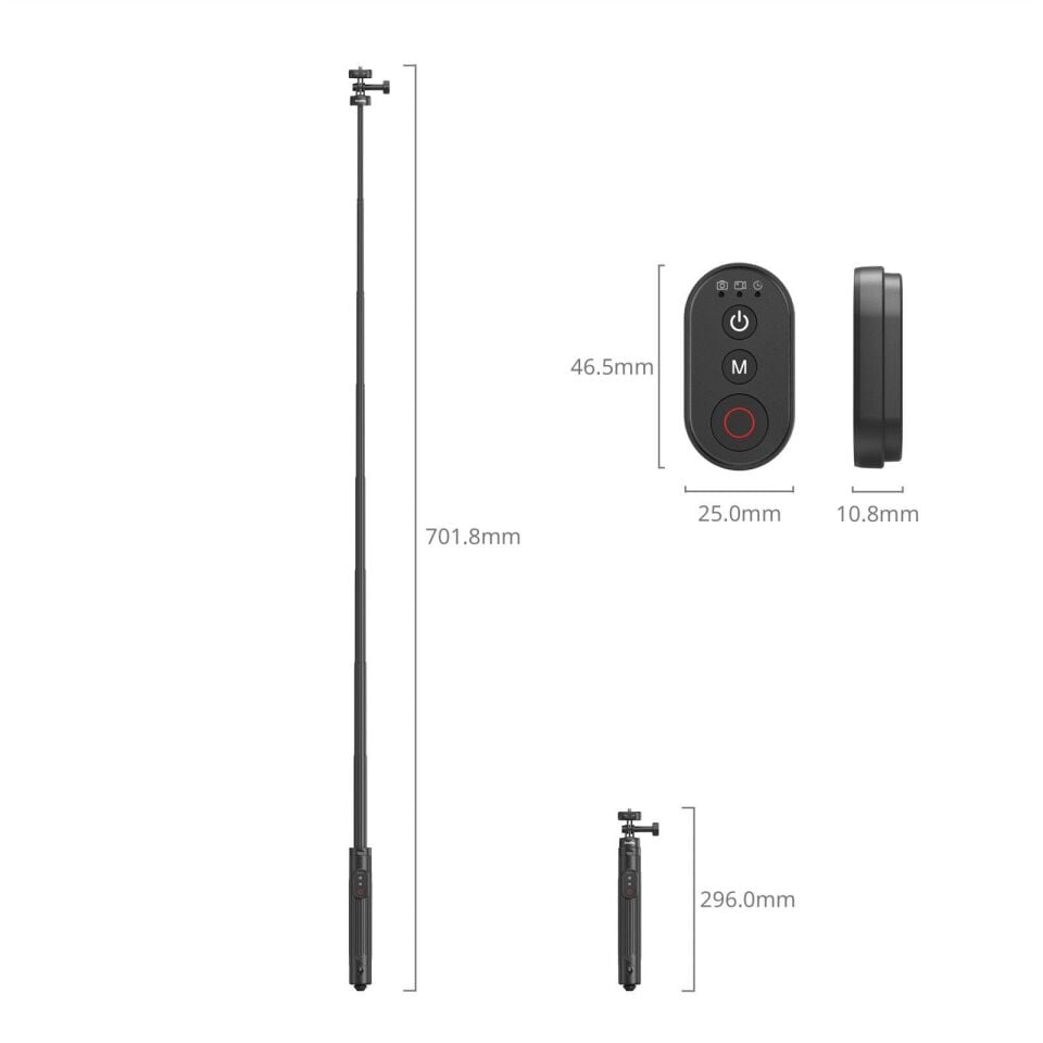 SmallRig 5464 Aksiyon Kameraları ve Telefonlar için Selfie Tripodu