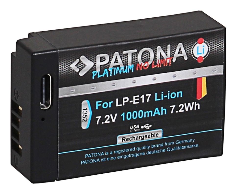 Patona Platinum Canon LP-E17 USB-C Girişli Batarya Pil