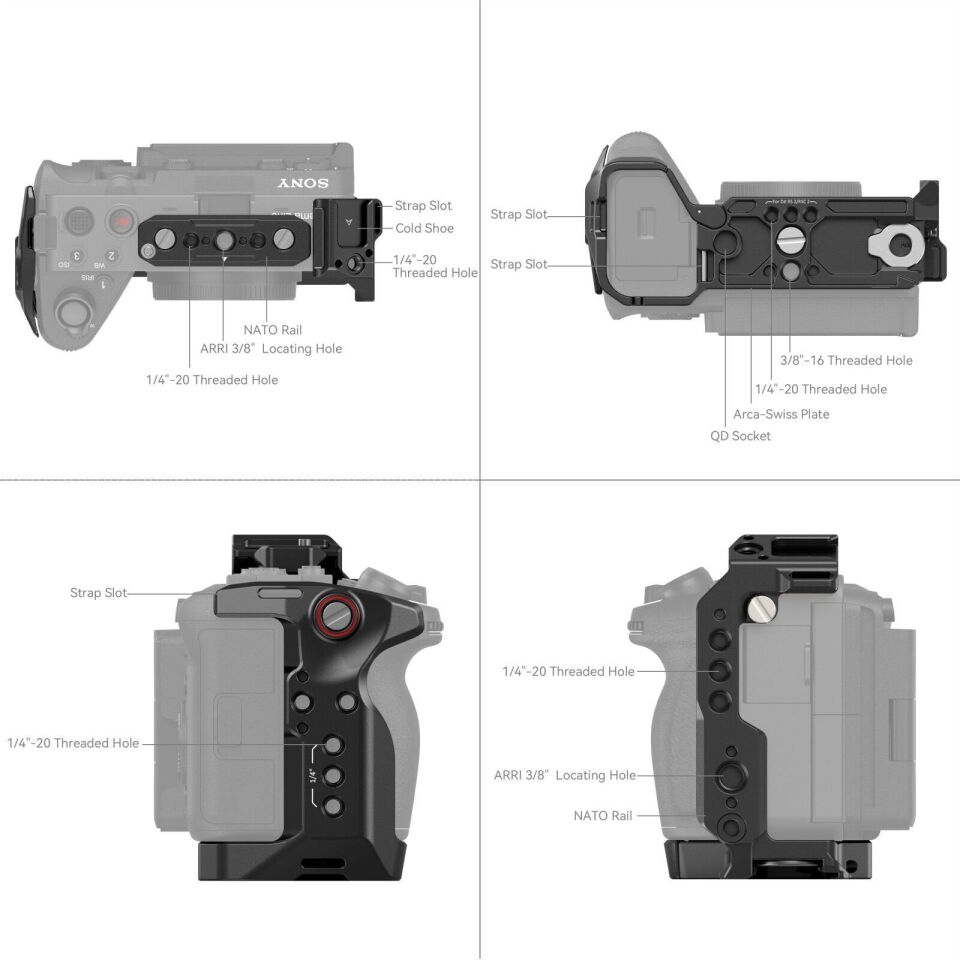 SmallRig 5823 Sony FX3/FX30 için Kafes Kiti