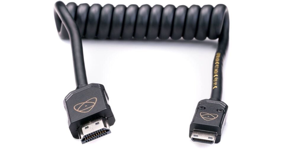 Atomos ATOM4K60C3 – AtomFLEX HDMI (Type-A) Erkek – Mini-HDMI (Type-C) Erkek Sarmal Kablo (30–60 cm)
