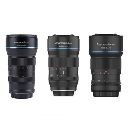 Sirui Anamorphic 24mm-35mm-50mm Lens Kit (MFT)
