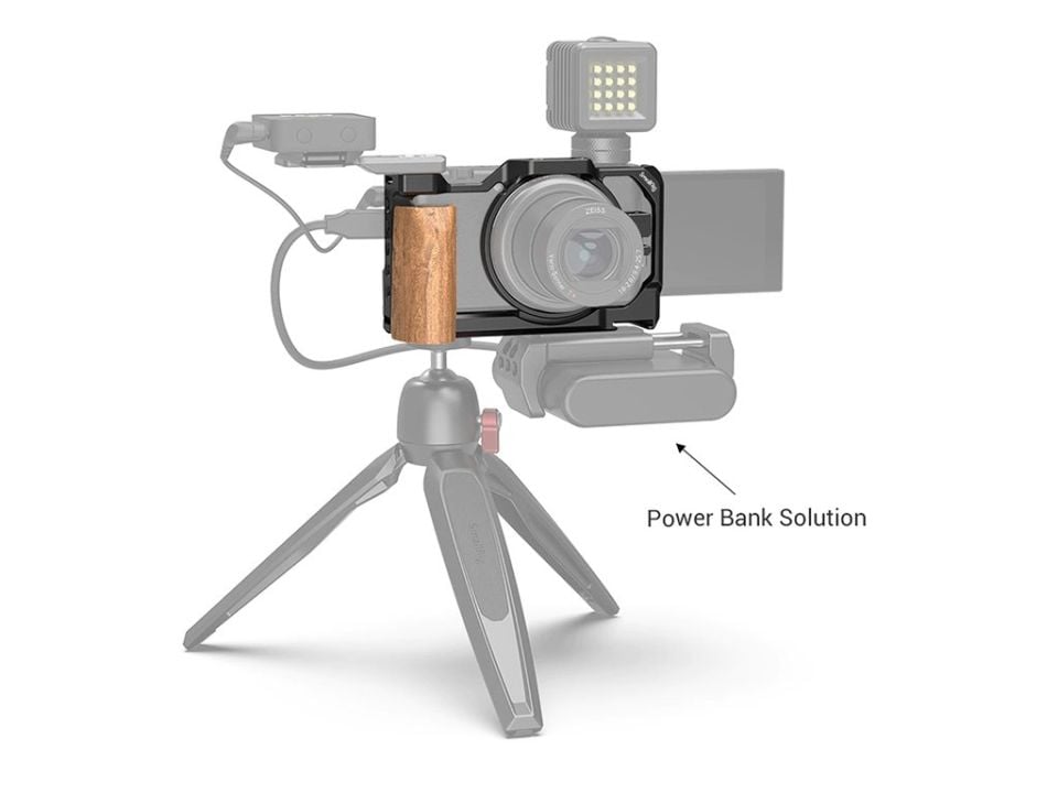 SmallRig 2937 Sony ZV1 İçin Ahşap Tutamaklı Kafes