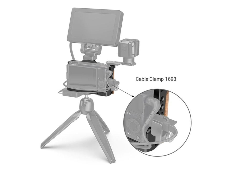 SmallRig 2937 Sony ZV1 İçin Ahşap Tutamaklı Kafes